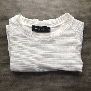 White Princess Polly Long Sleeve Crop Top